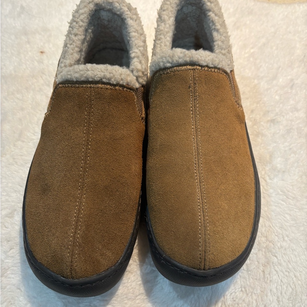 Men's Tan Suede Slip-On Loafers